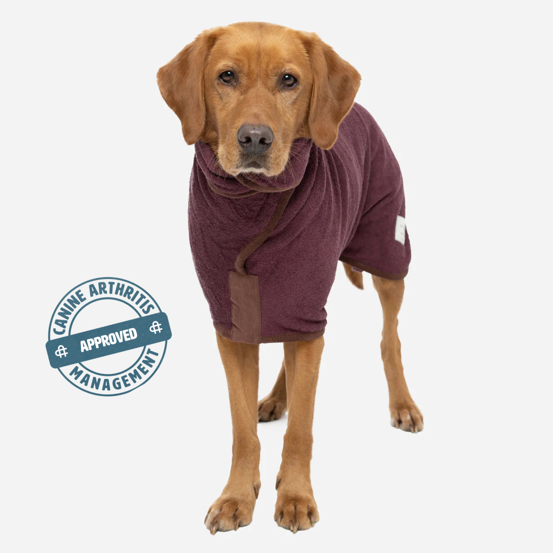 Country Dog Drying Coat - Burgundy