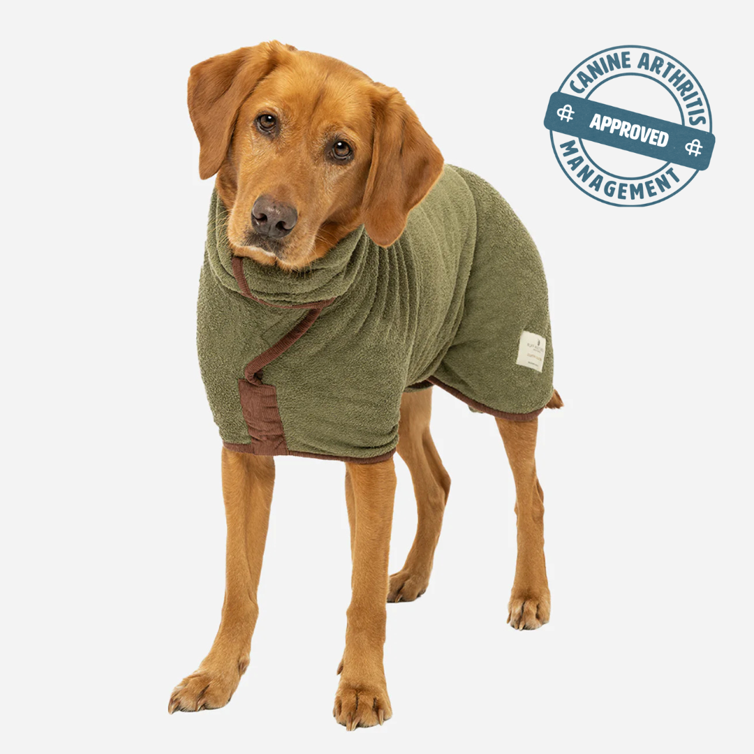 Country Dog Drying Coat - Moss