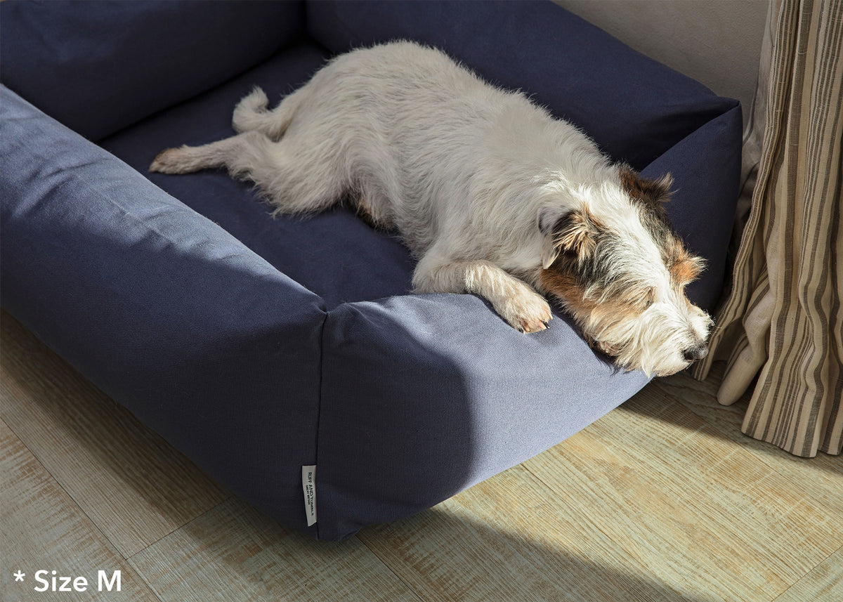 Burnham Bolster Dog Bed - Denim