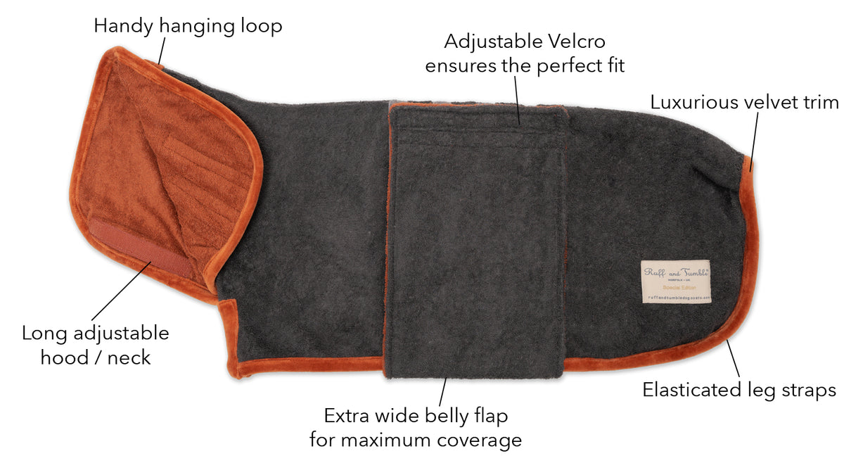 Gingerbread and Ivy Christmas Limited Edition Dog Drying Coats From