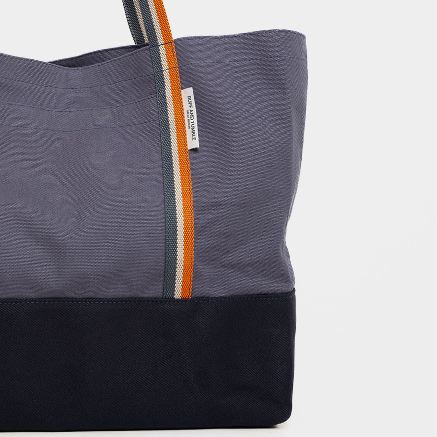 Luxury Cotton Canvas Tote Bag - Navy and Navy Ruff and Tumble 