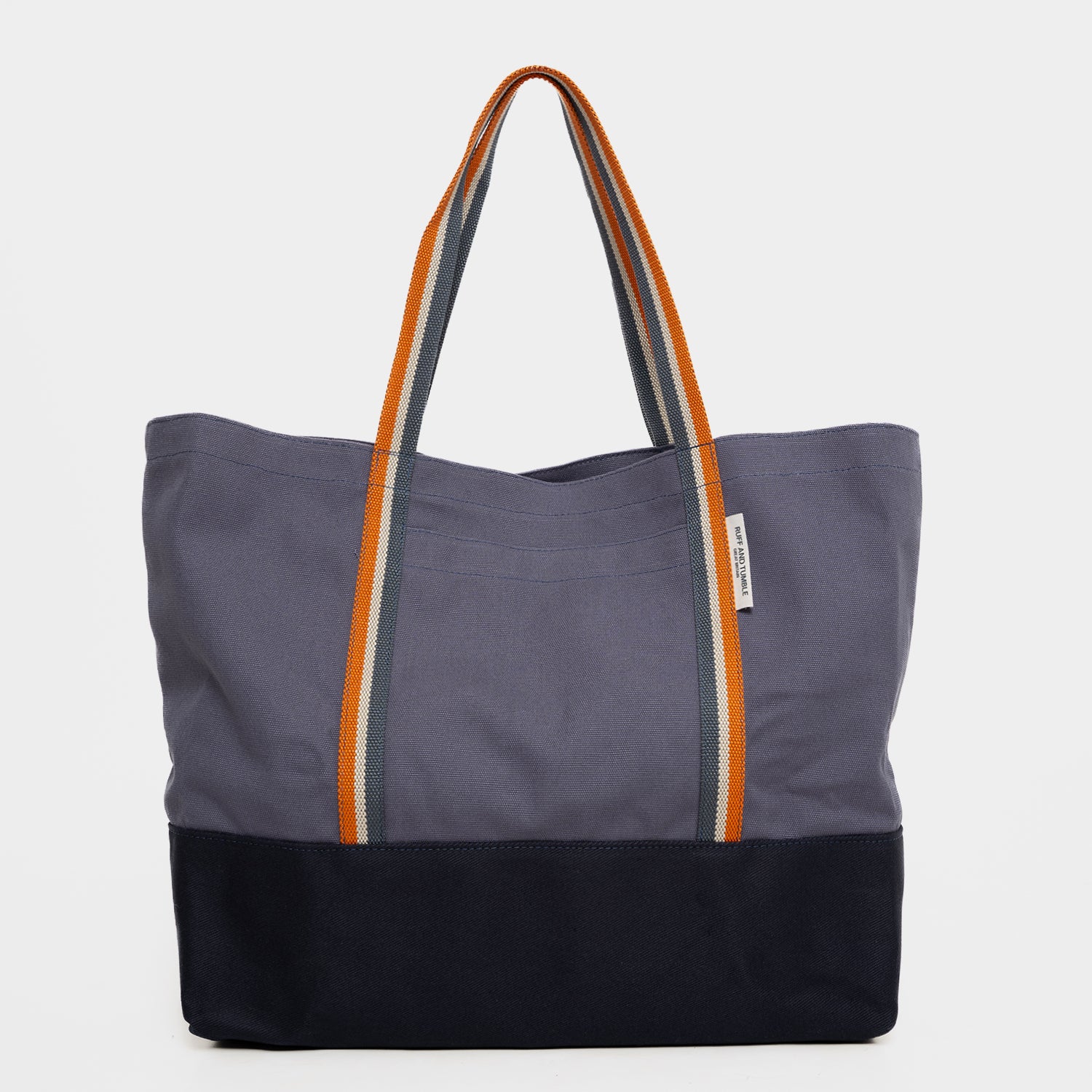 Luxury Cotton Canvas Tote Bag - Navy and Navy Ruff and Tumble 