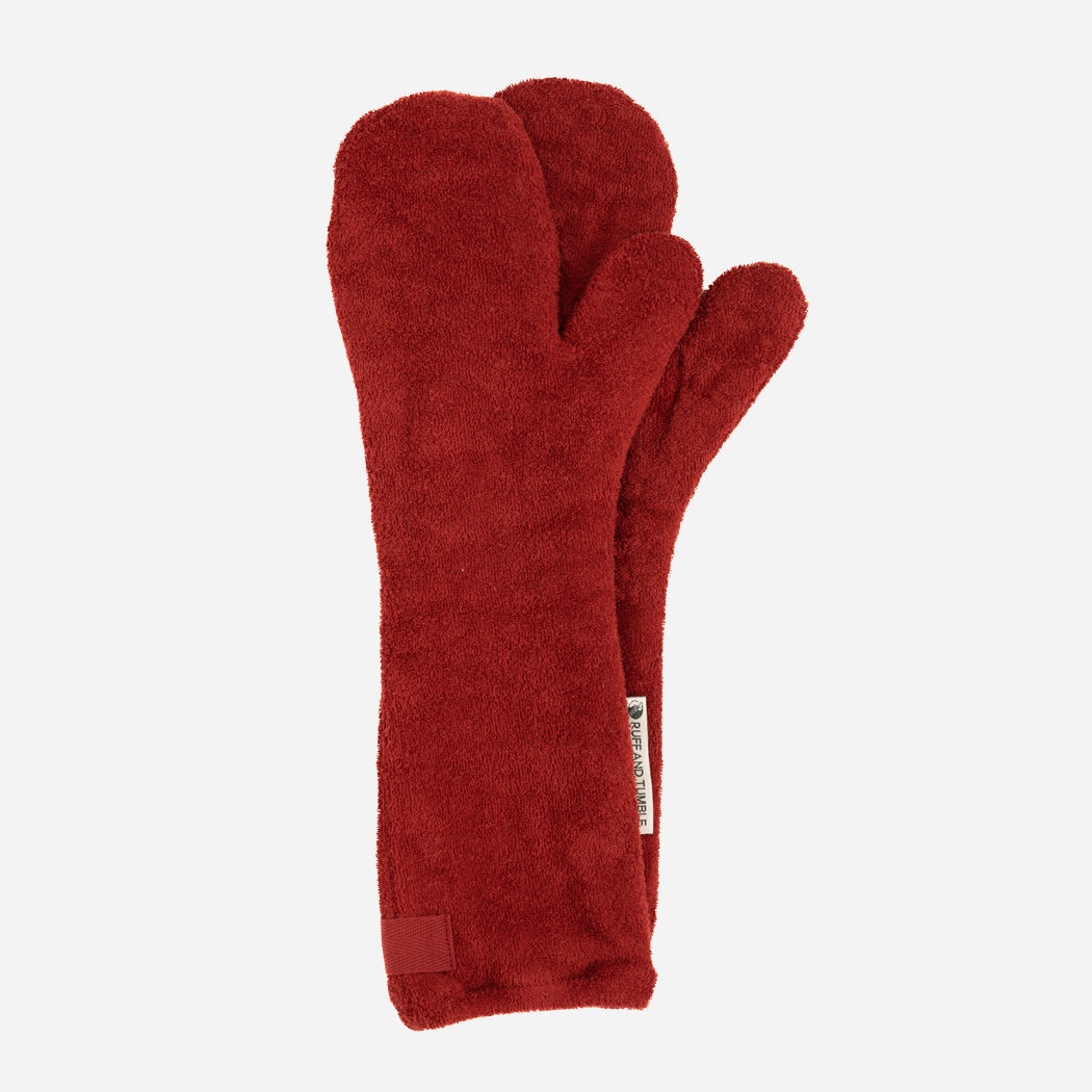 Dog Drying Mitts - Rosehip