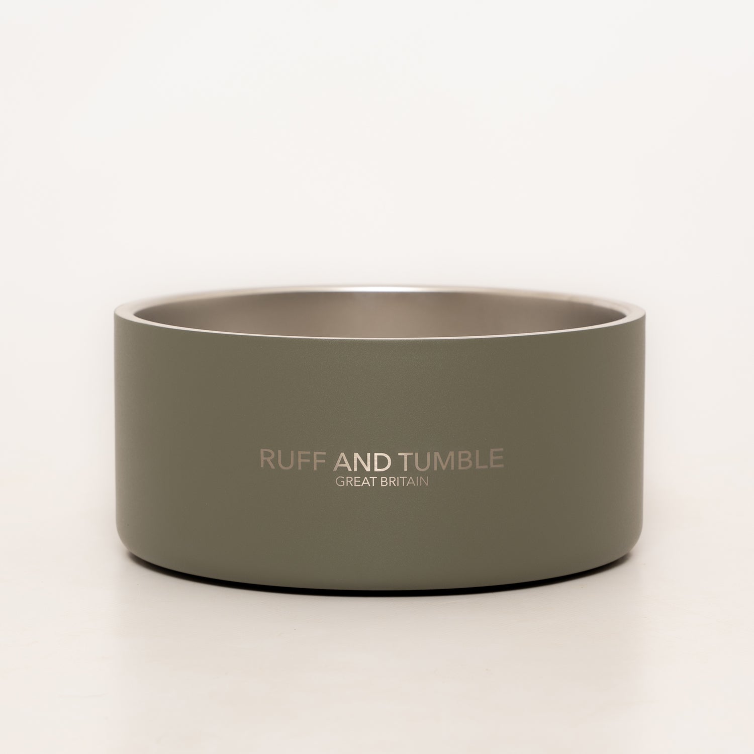 Double-walled Stainless Steel Dog Bowl - Sage Ruff and Tumble 