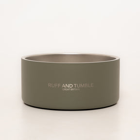 Double-walled Stainless Steel Dog Bowl - Sage Ruff and Tumble 