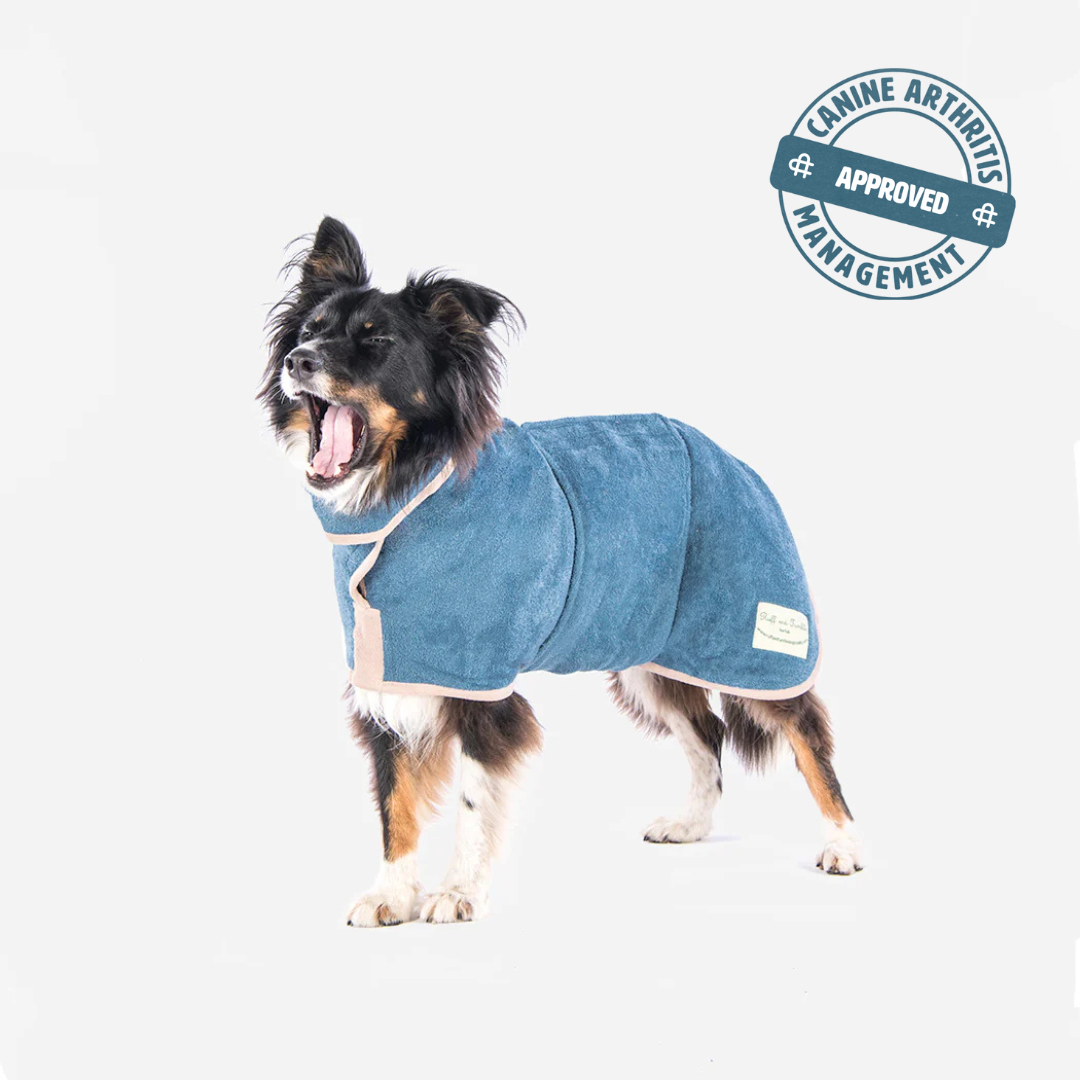 Classic Dog Drying Coat - Sandringham Blue