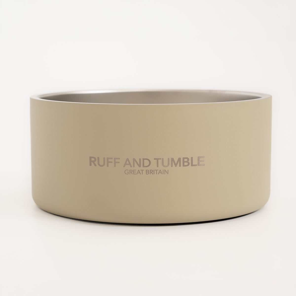 Double-walled Stainless Steel Dog Bowl - Stone Ruff and Tumble 