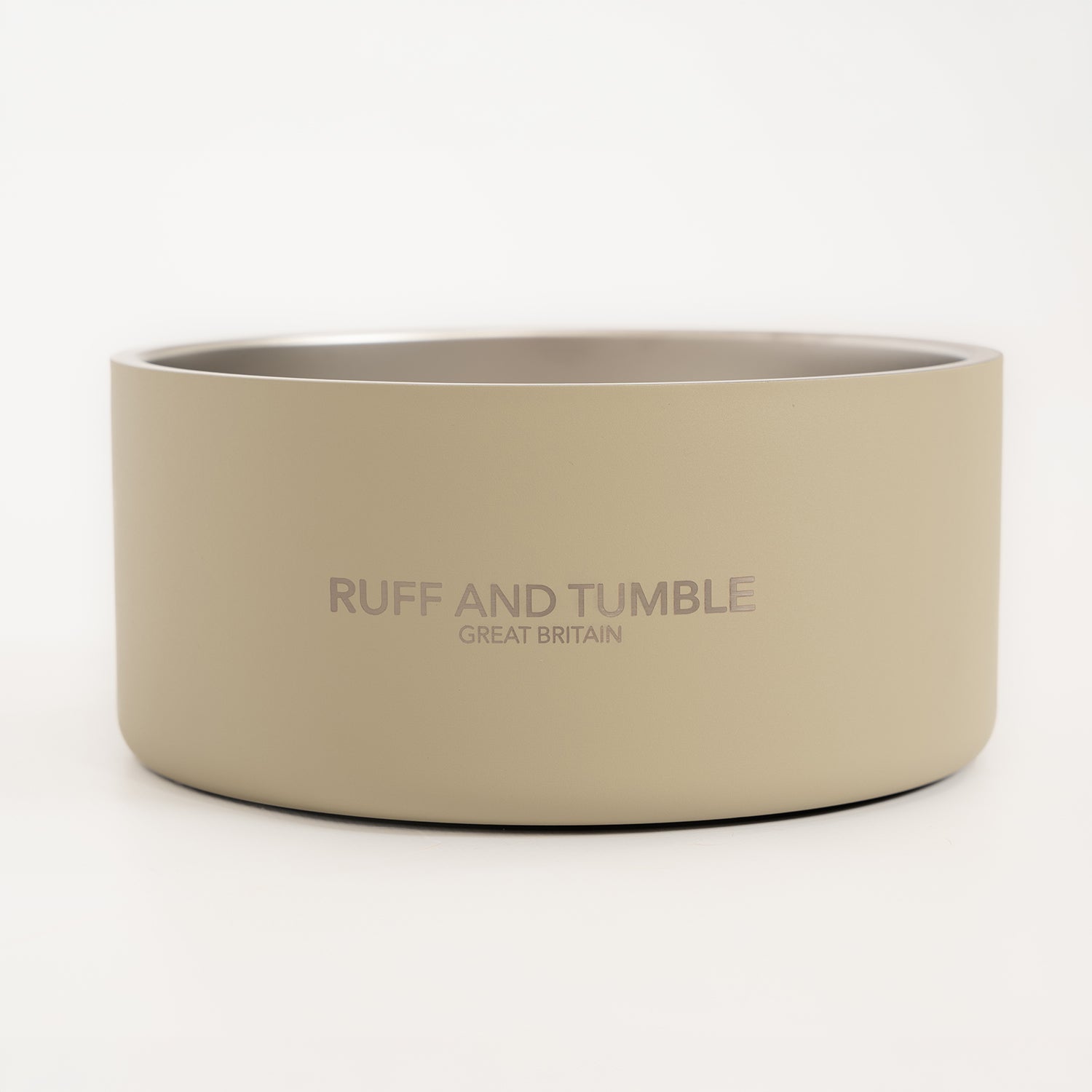 Double-walled Stainless Steel Dog Bowl - Stone Ruff and Tumble 