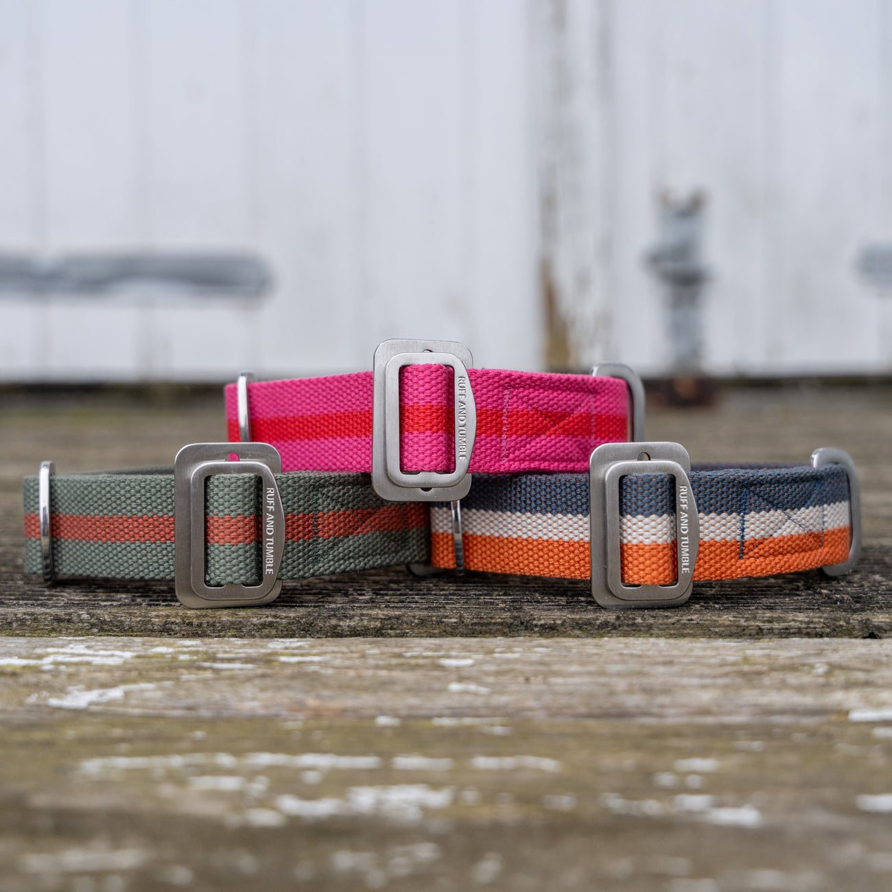 All - Terrain Canvas Collar - Fuchsia / Scarlett - Ruff and Tumble