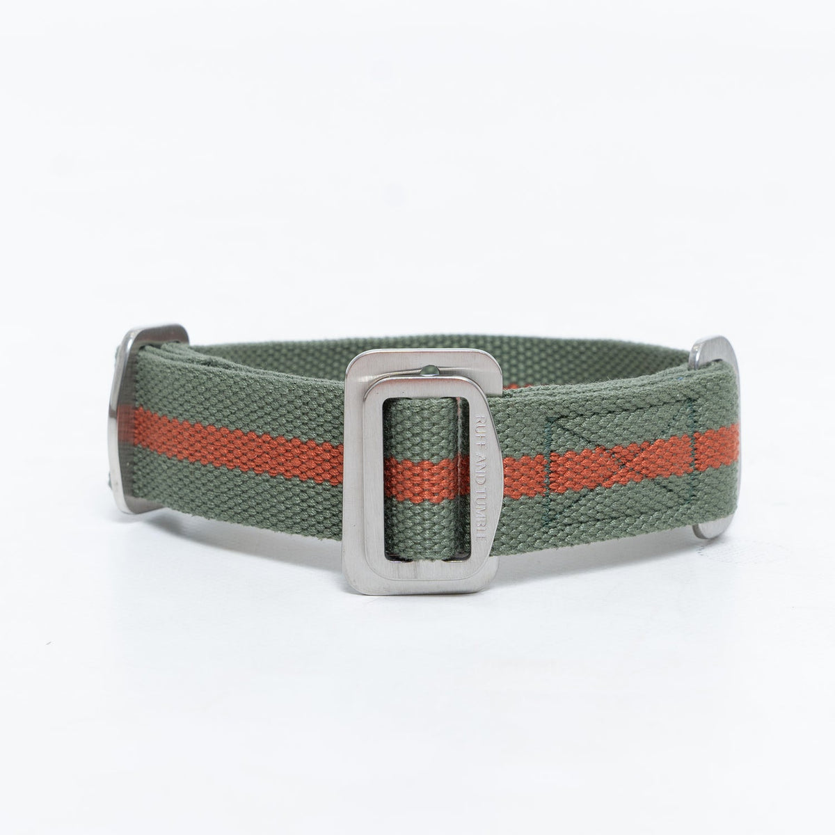 All - Terrain Canvas Collar - Khaki / Chestnut - Ruff and Tumble