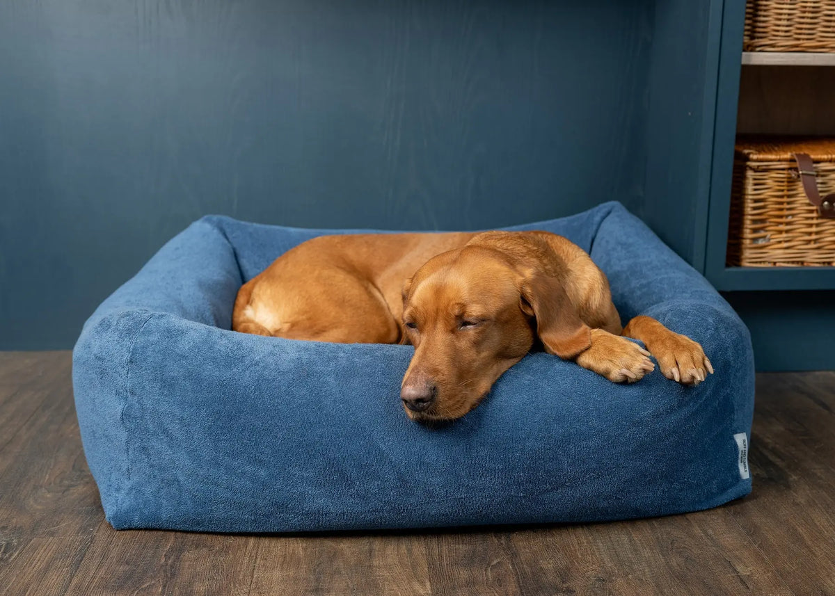 Burnham Bolster Towelling Bed Cover - Denim - Ruff and Tumble