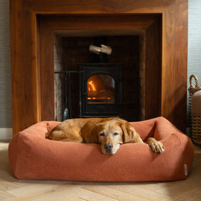 Burnham Bolster Towelling Bed Cover - Terracotta - Ruff and Tumble