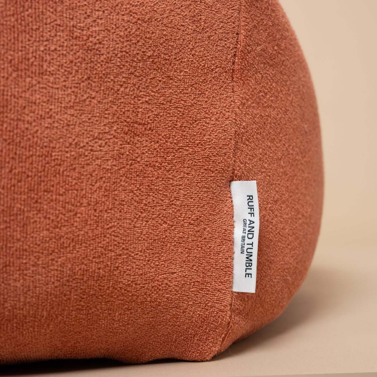 Burnham Bolster Towelling Bed Cover - Terracotta - Ruff and Tumble