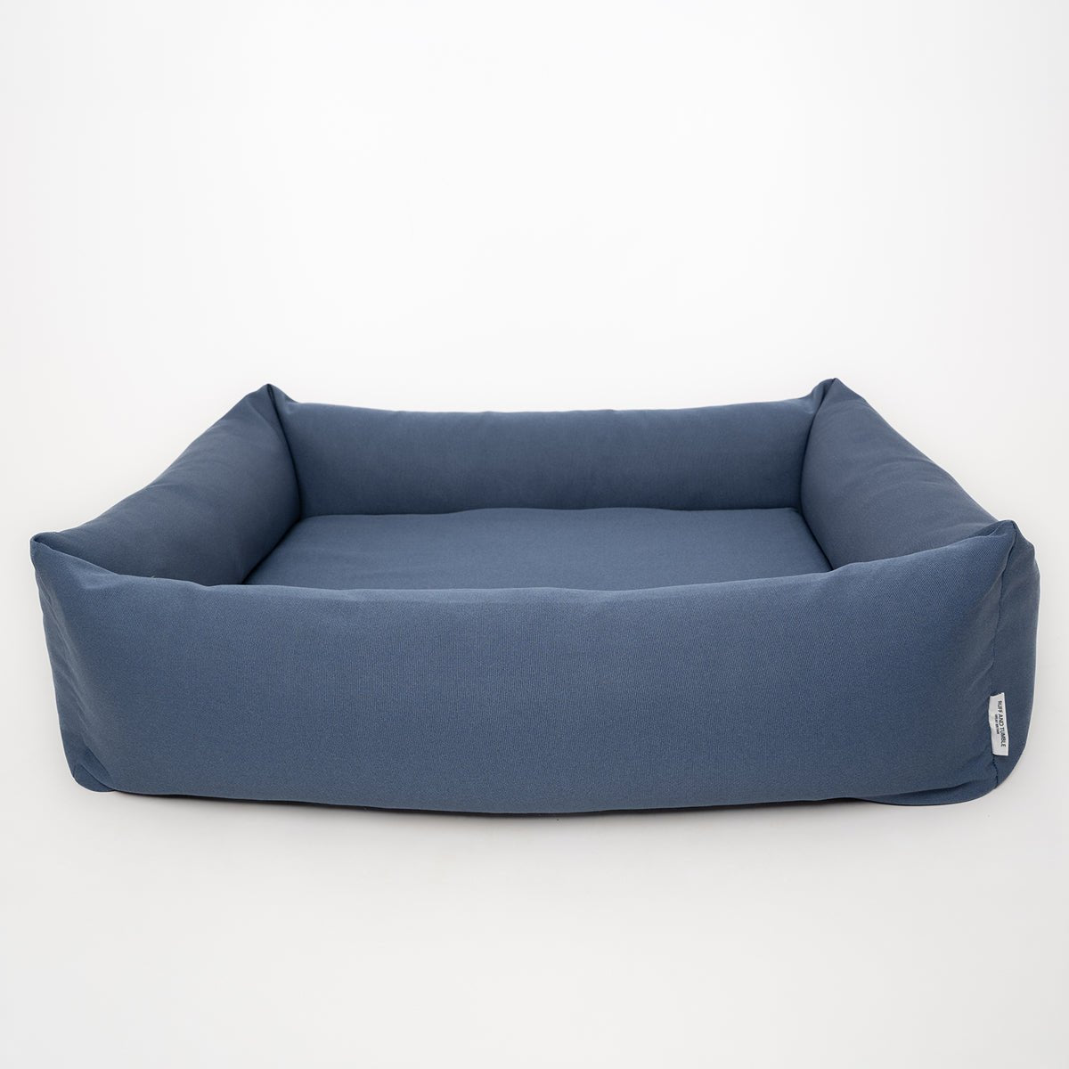 Canvas Burnham Bolster Dog Bed - Denim - Ruff and Tumble