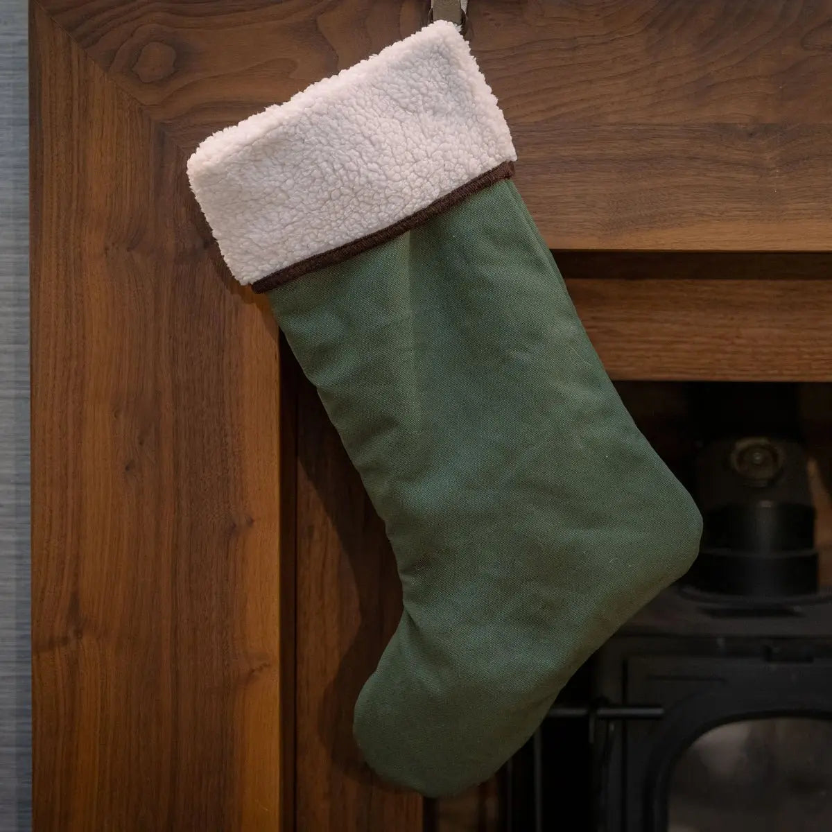 Canvas Christmas Stocking - Olive - Ruff and Tumble