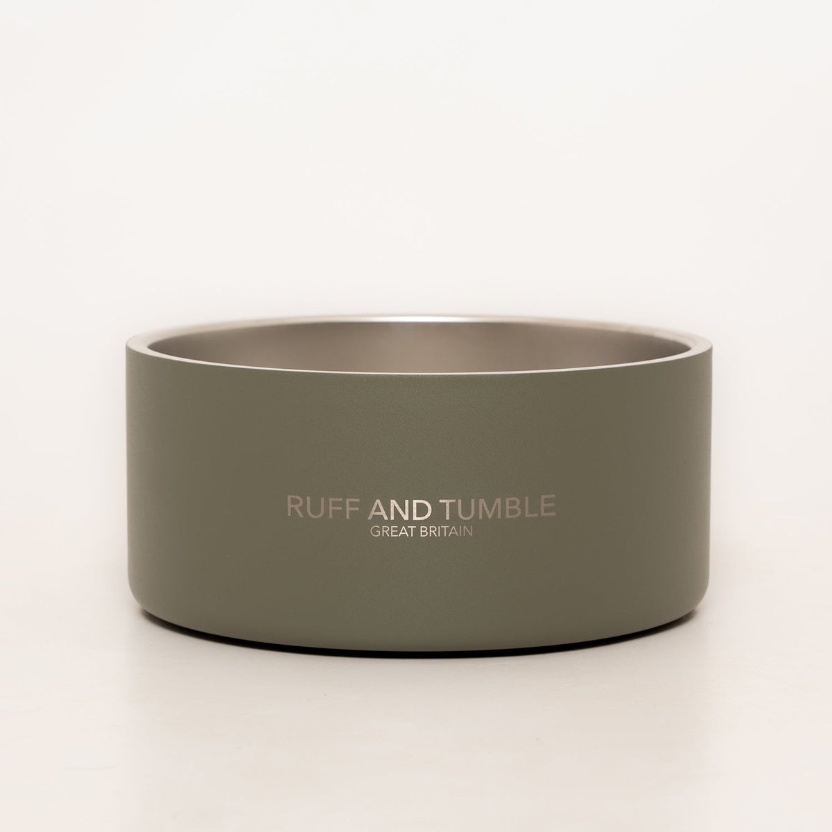 Double-walled Stainless Steel Dog Bowl - Sage - Ruff and Tumble
