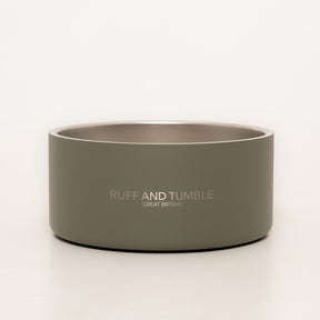 Double-walled Stainless Steel Dog Bowl - Sage - Ruff and Tumble