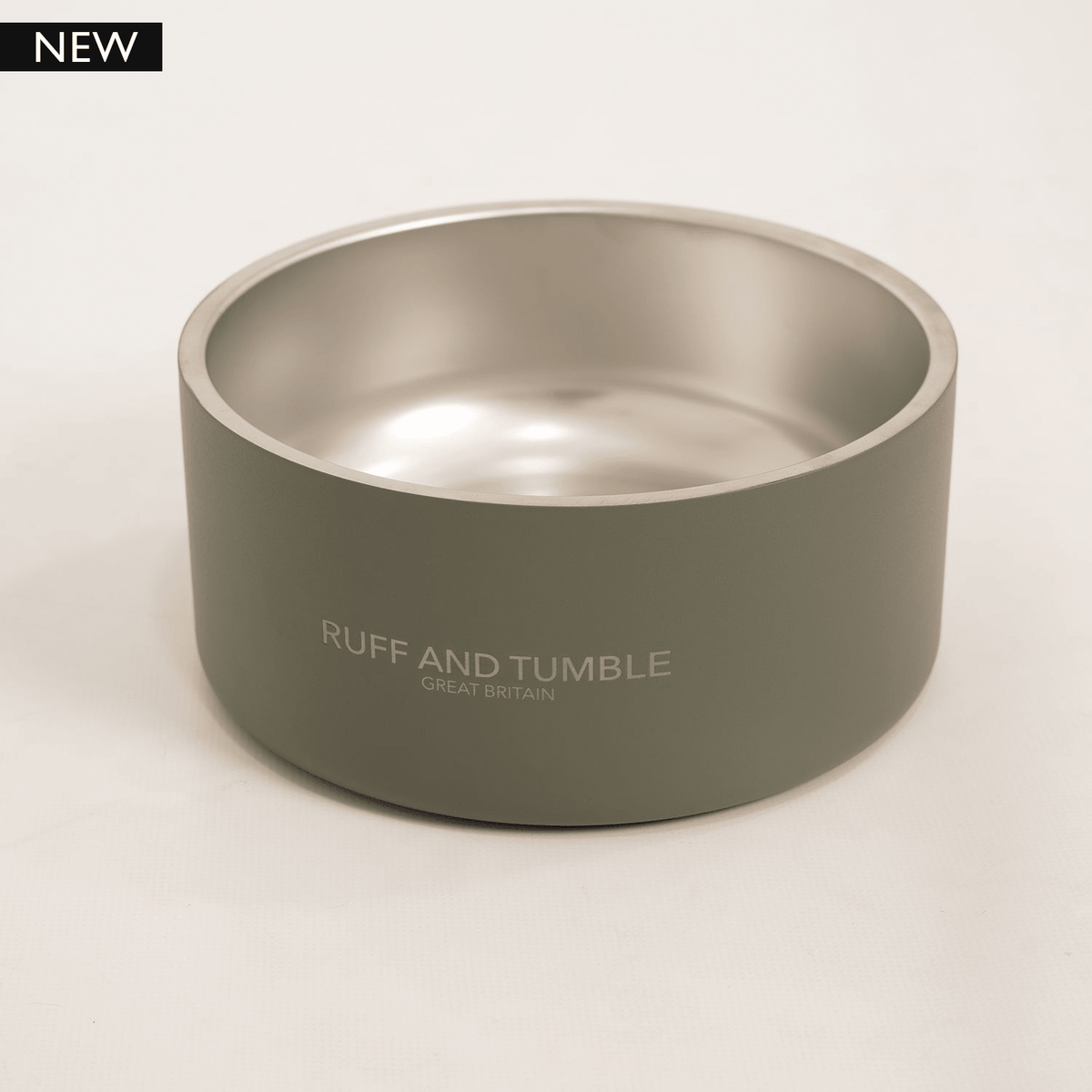 Double-walled Stainless Steel Dog Bowl - Sage - Ruff and Tumble