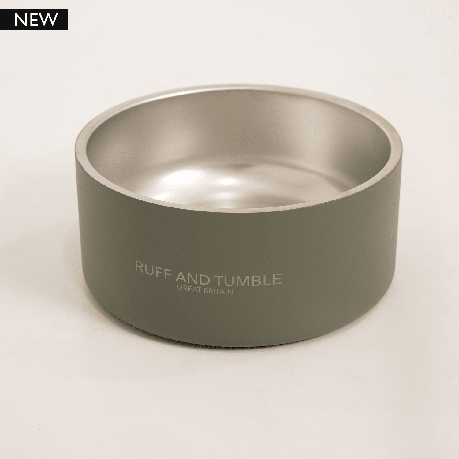 Double-walled Stainless Steel Dog Bowl - Sage - Ruff and Tumble