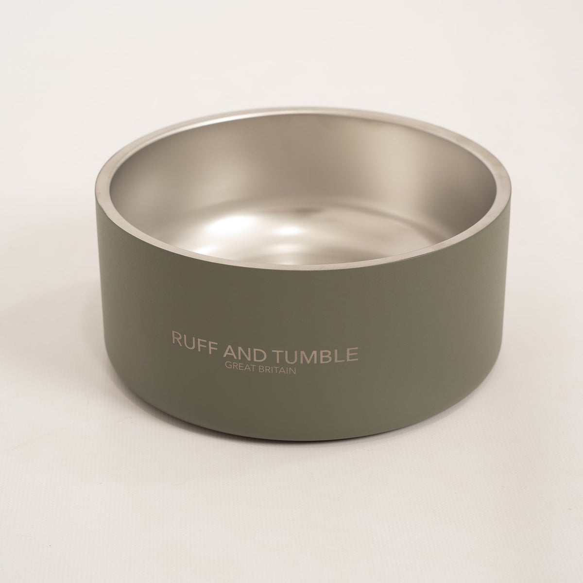 Double-walled Stainless Steel Dog Bowl - Sage - Ruff and Tumble