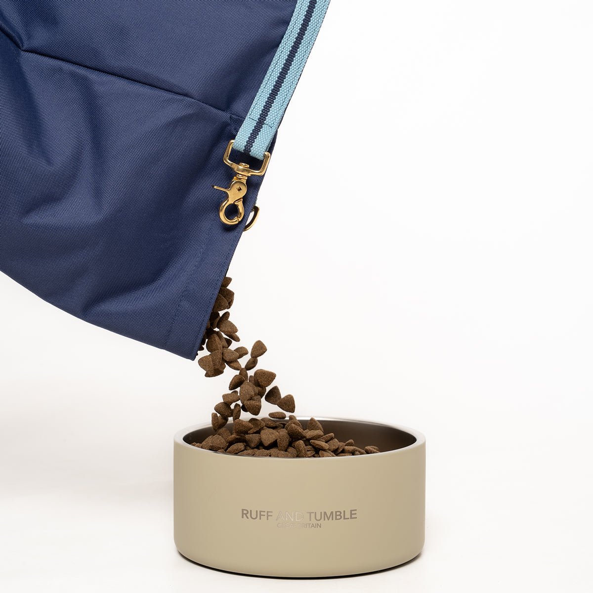Roll-Top Kibble Travel Bag - Navy - Ruff and Tumble