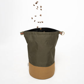 Roll-Top Kibble Travel Bag - Olive - Ruff and Tumble