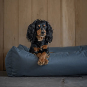 Waterproof Burnham Bolster Dog Bed - Storm - Ruff and Tumble