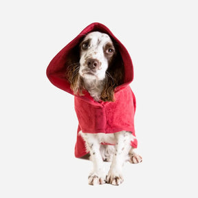 Classic Dog Drying Coat - Brick Red - Ruff and Tumble