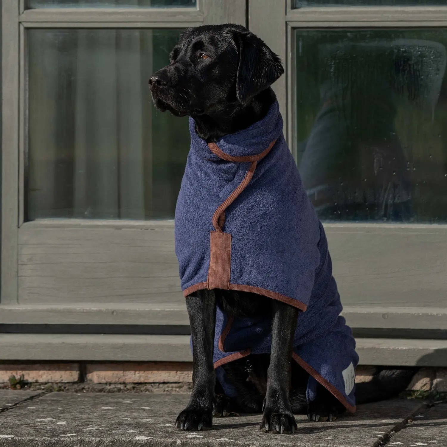 Country Dog Drying Coat - French Navy - Ruff and Tumble
