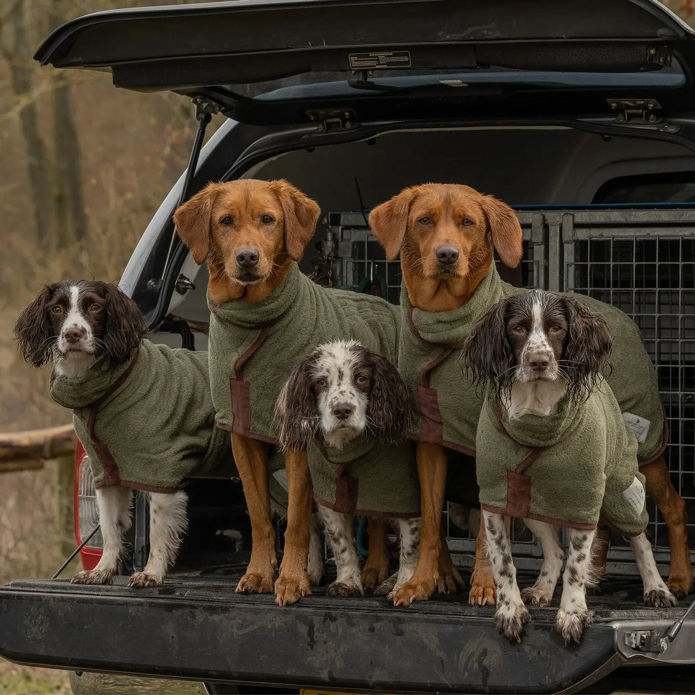 Country Dog Drying Coat - Moss - Ruff and Tumble