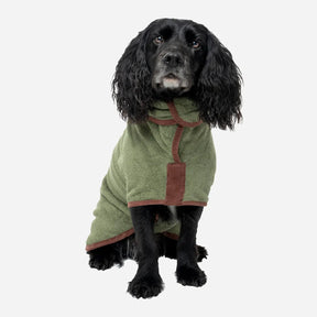 Country Dog Drying Coat - Moss - Ruff and Tumble