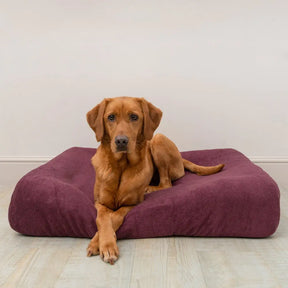Dog Bed Cover - Burgundy - Ruff and Tumble