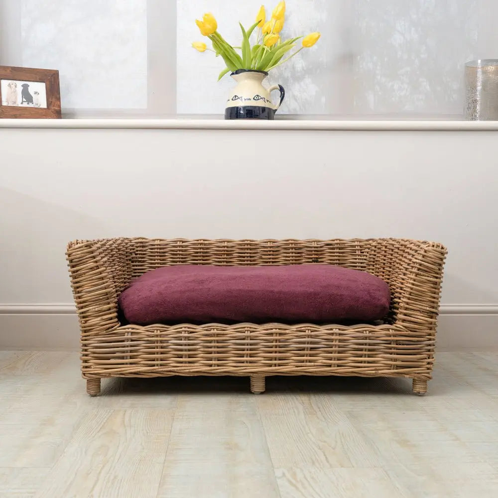 Dog Bed Cover - Burgundy - Ruff and Tumble