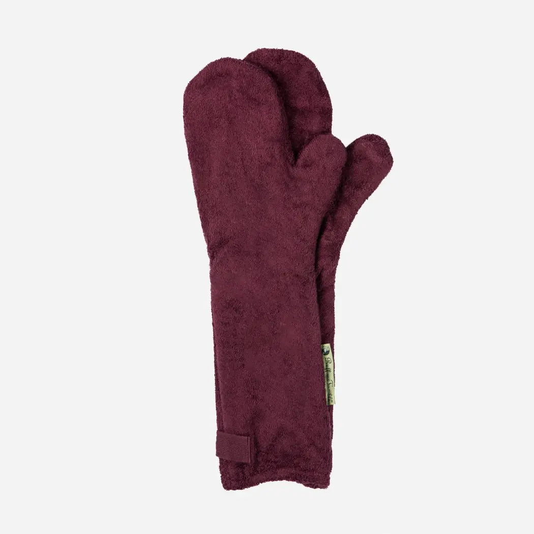 Dog Drying Mitts - Burgundy - Ruff and Tumble